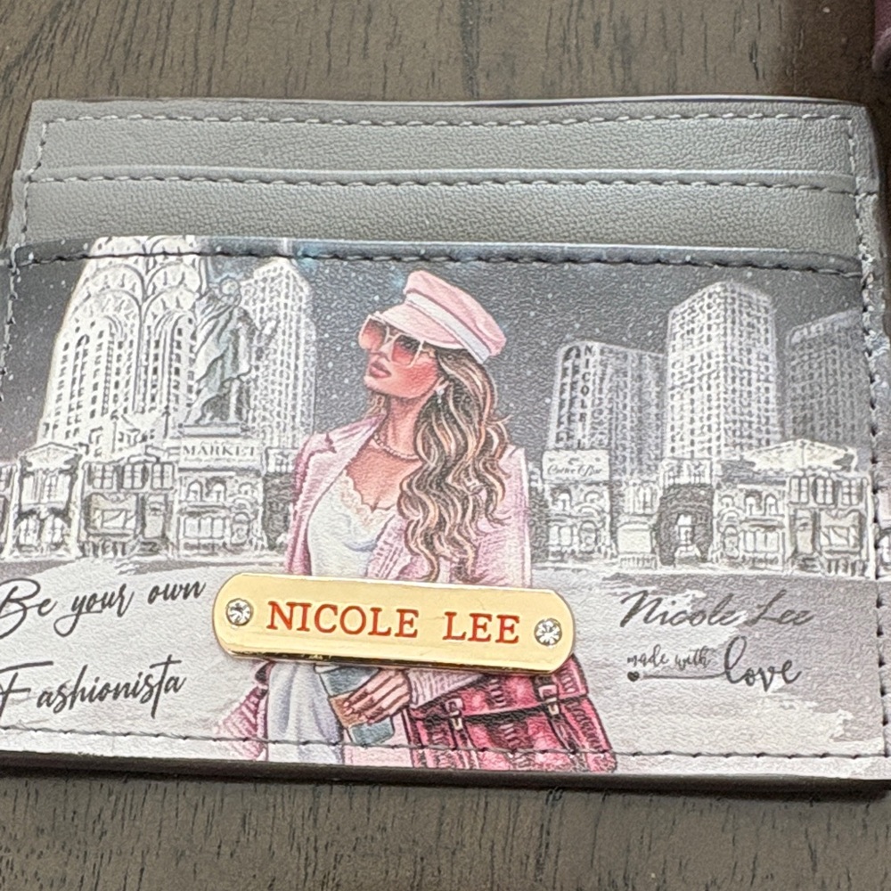 Nicole Lee Gray and Burgundy Crossbody Set - Picture 3 of 11